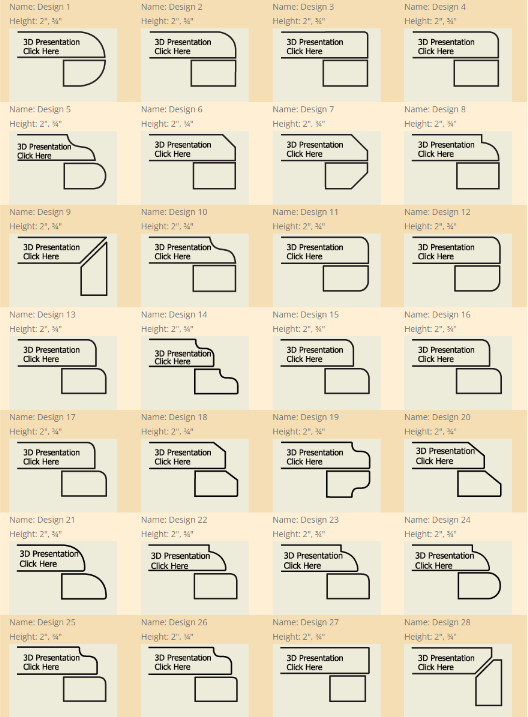 Laminated countertop edge profiles